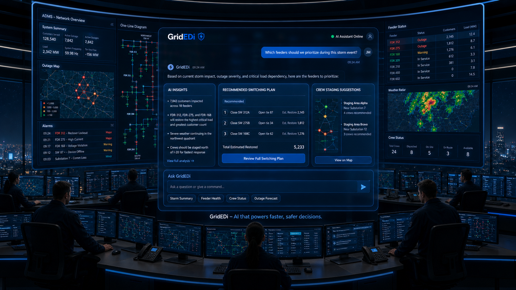 GridEDi platform — operational intelligence layer